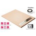 Extraflache Duschwanne PREMIUM Beige Ral 1015 + Ventil