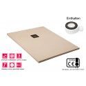 Extraflache Duschwanne Beige Ral 1015 + Ventil