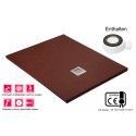 Extraflache Duschwanne Schokolade Ral 8017 + Ventil